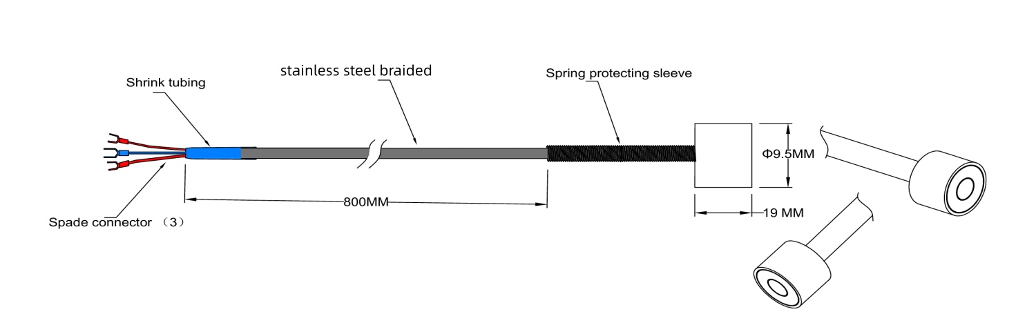 Magnetic PT1000 RTD Temperature Sensor for Industrial Control