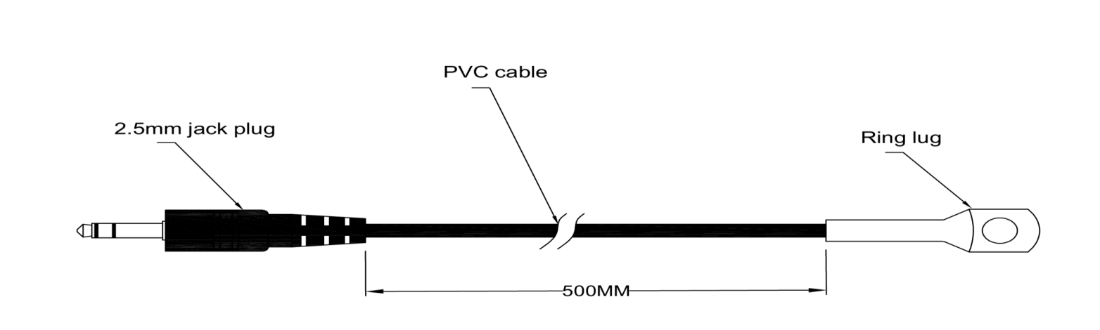 NTC 5kΩ Ring Lug Temperature Sensor with 2.5mm Jack Plug