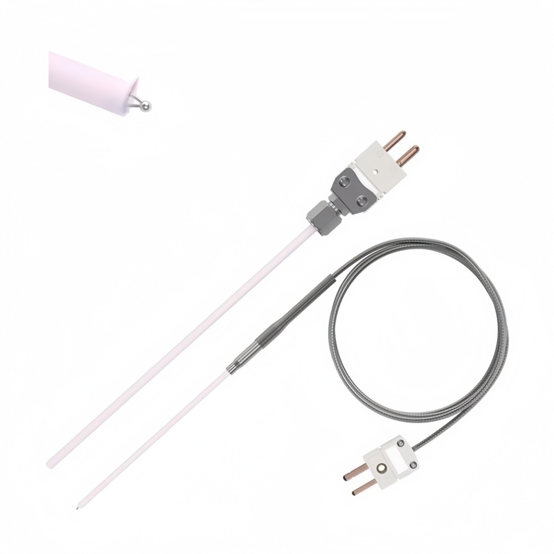 Type B Platinum-Rhodium Thermocouple with Alumina Probe up to 1800°C