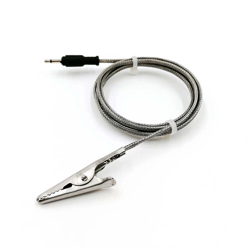 Food Grade NTC 1000K Smoker Temperature Aligator Clip Probe With 3.5mm Jack Plug