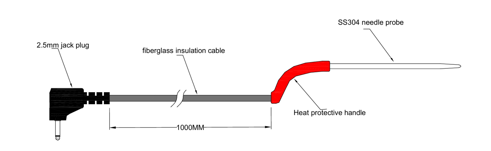 Food-Grade PT1000 RTD Temperature Probe for Food Safety