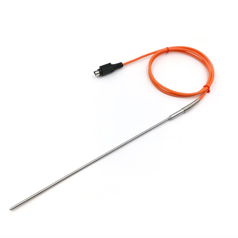 Type K Thermocouple Probe with Stainless Steel Handle & Spring Cable